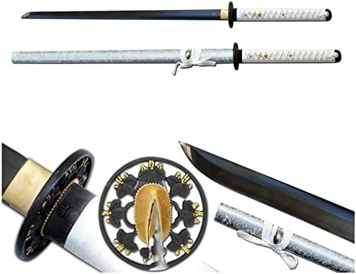 Two Tone White Pearl 1060 High Carbon Steel Samurai Katana